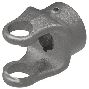 A-806-0614 Round Bore Implement Yoke (w/ Double Keyway & Set Screw)