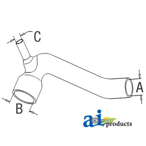 A-3596194M1 Radiator Hose, Bottom