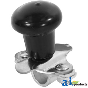 A-5A6BL Spinner, Aluminum Steering Wheel (black plastic coated knob)