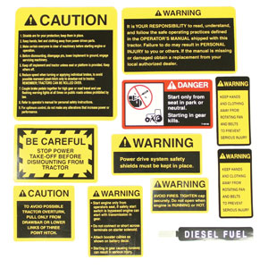 A-CAUKIT Decal Set, Universal Caution