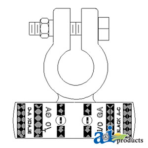 A-4320005N-B Battery Terminal, Neg. Copper Crimp, 2/0 Ga. (5 Pk)