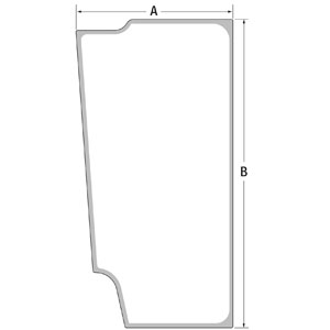 A-T345977 Glass, Cab Door, LH, Laminated