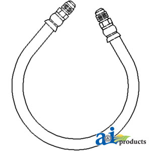A-350623R11 Fuel Line, Strainer To Carburetor w/ Nuts