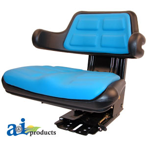 A-W223BU Wrap Around Back w/ Arms, Plastic, BLUE, 300 lb / 136 kg Weight Limit