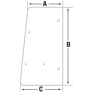 A-T155815 Glass, LH Side Rear
