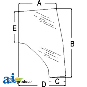 A-T0290-70773 Glass, Door (LH)