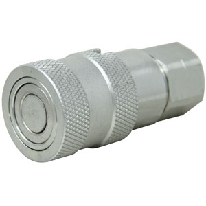 A-FF3718FP-A Flat Hydraulic Coupler Socket, Female, 3/8" NPT