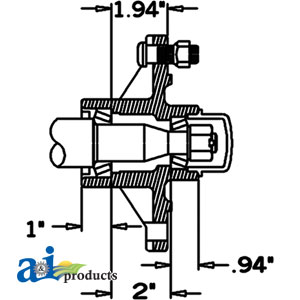 A-HS20006S6 Hub & Spindle Assy. (6 Stud)