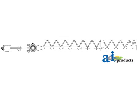 A-800-270 9', Black, 11ga under serrated, Riveted