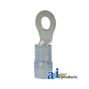 A-R09 Ring Terminal, Insulated, Wire Size 16-14, Stud Size #8, 10 Pk