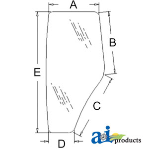 A-R198624 Glass, Door (LH) - Tinted