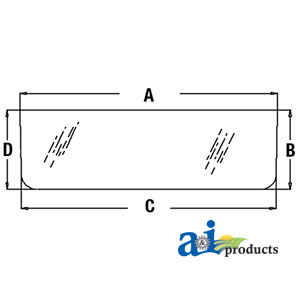 A-AT87527 Glass, Rear, Middle