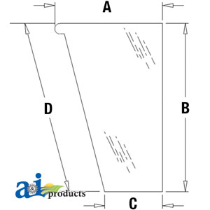 A-448608A1 Glass, Front, Lower (LH)