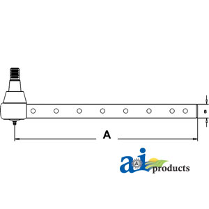 A-AR63833 Tie Rod, Long Outer (8 Cross Holes)