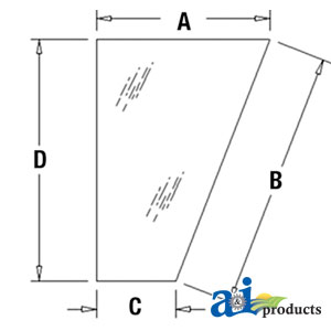 A-107234A1 Glass, Knee, Lower (LH)