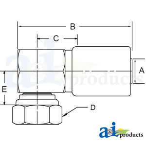 A-FJX90B-08-08 (HC-FJX90B) Female JIC 37° - Swivel - 90° Elbow Block