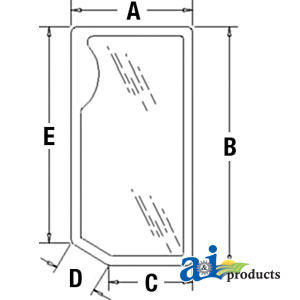 A-82001923 Glass, Front, Lower (LH)