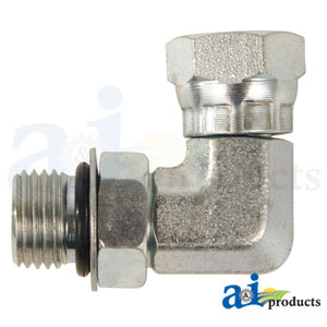 A-6901-06-04-NWO Fitting; 90 Degree, 9/16"-18 Male ORB X 1/4"-18 Female Pipe Swivel