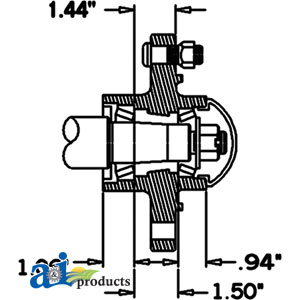 A-HS25006S6 Hub & Spindle Assy. (6 Stud)