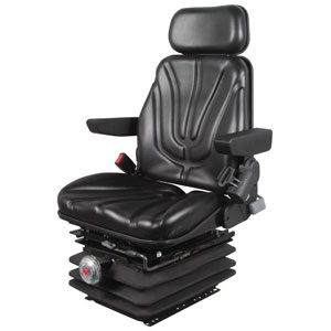 A-F10M6145 Seat, F10 Series w/ Isolator, Mechanical Suspension, Black Vinyl