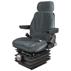 A-F10M6135 Seat, F10 Series w/ Isolator, Mechanical Suspension, Gray Cloth