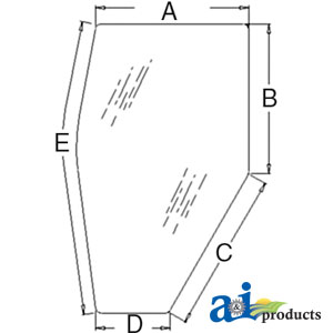 A-3A751-70770 Glass, Door (LH) - Tinted