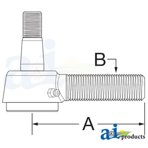 A-86526972 Tie Rod End, Outer, RH Thread