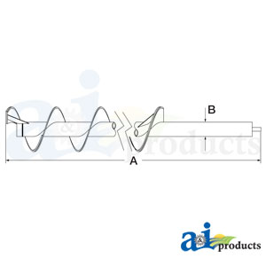 A-47897750 Auger, Horizontal Unloading; High Capacity Unload, Ext Wear (8 Spline)