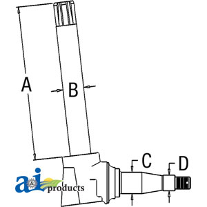 A-AL57855 Spindle w/ Fender Mounting Bracket (RH/LH)