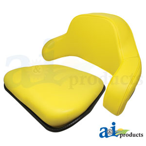 A-TY9379-6 Cushion Set 2 Pc., w/ Low Back, Steel, YLW