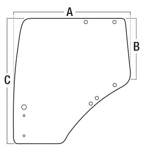 A-R564757 Glass, Door (LH)