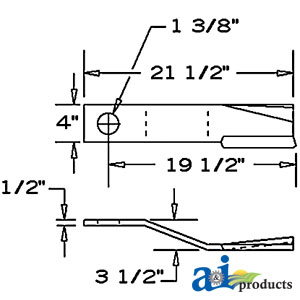 A-00759338 Blade, Rotary Cutter, CW Lift
