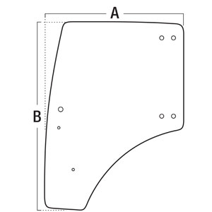 A-LVU31698 Glass, Door (LH)
