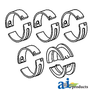 A-MB206 Bearing Set, Main (Std, set of 5)
