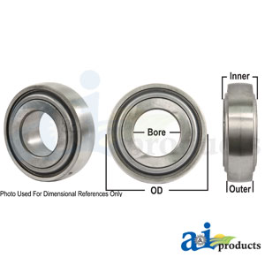 A-W208PPB2-P Disc Bearing; Spherical, Round Bore, Pre-Lube