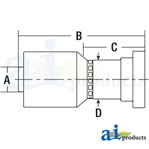 A-C62-12-12-W (HW-C62) Code 62 Flange Head - Straight