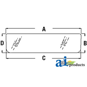 A-T132952 Glass, Rear, Bottom