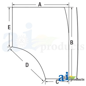A-87523292 Glass, Door; RH