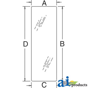 A-3C581-71010 Glass, Rear, Lower