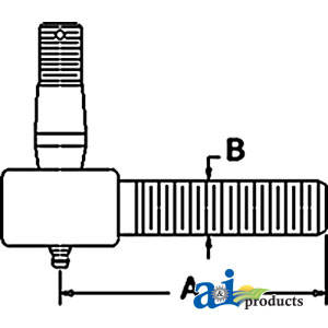 A-C5NN3A300C Drag Link End, Front