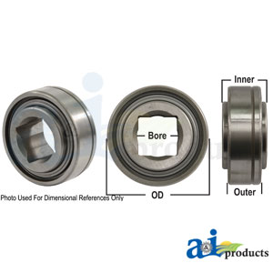 A-GW211PP3-P Disc Bearing; Cylindrical, Square Bore, Re-Lubricatable
