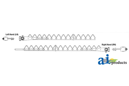 A-801-432 10' (RH), Chrome 11ga Top Serrated, Bolt-On