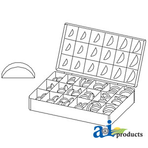 A-WK250 Woodruff Key Assortment, 250 Pc.
