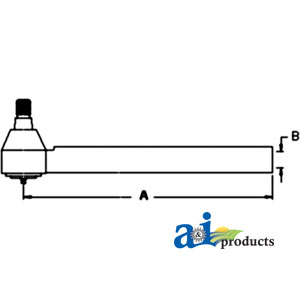 A-3764028M2 Tie Rod w/ Tube