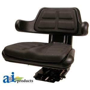 A-W223BL Wrap Around Back w/ Arms, Plastic, BLK, 300 lb / 136 kg Weight Limit
