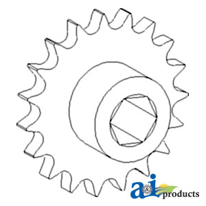 A-AH130572 Sprocket Assy, Lower Tailings Auger