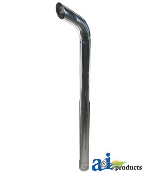 A-146490CHR Chrome Exhaust Stack, Extended Curve