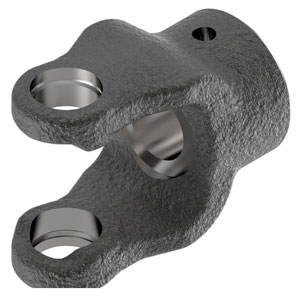A-802-8225 Implement Yoke, Round Bore 25mm w/ 8mm Pin Hole