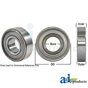 A-204RR6-P Bearing, Ball; Cylindical, Round Bore