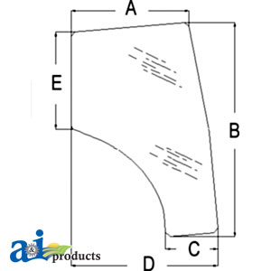 A-T1155-70772 Glass, Door (LH) - Tinted